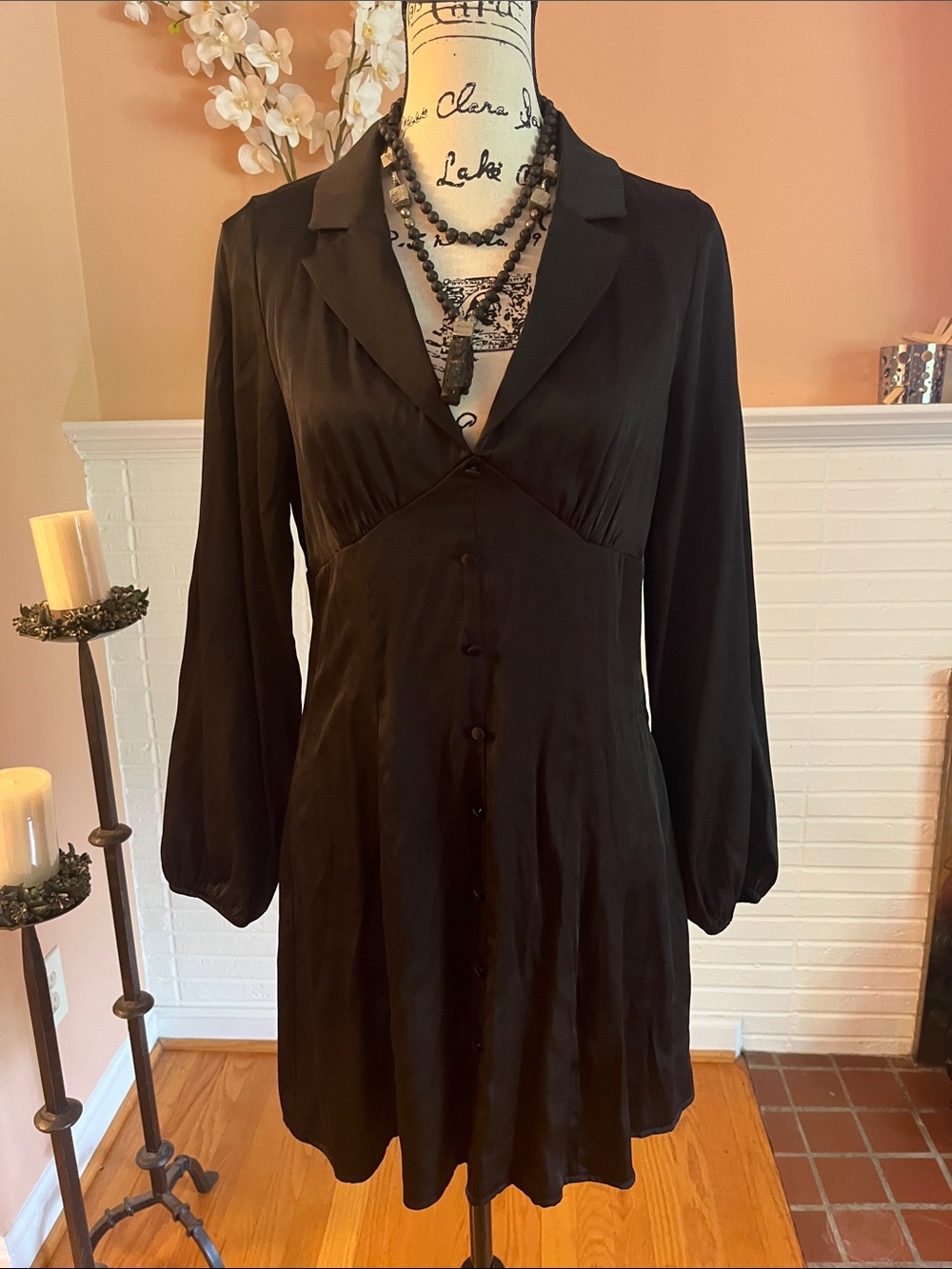 Zara  L/S black dress